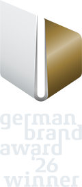 Gewinnerlogo des German Brand Award 2026